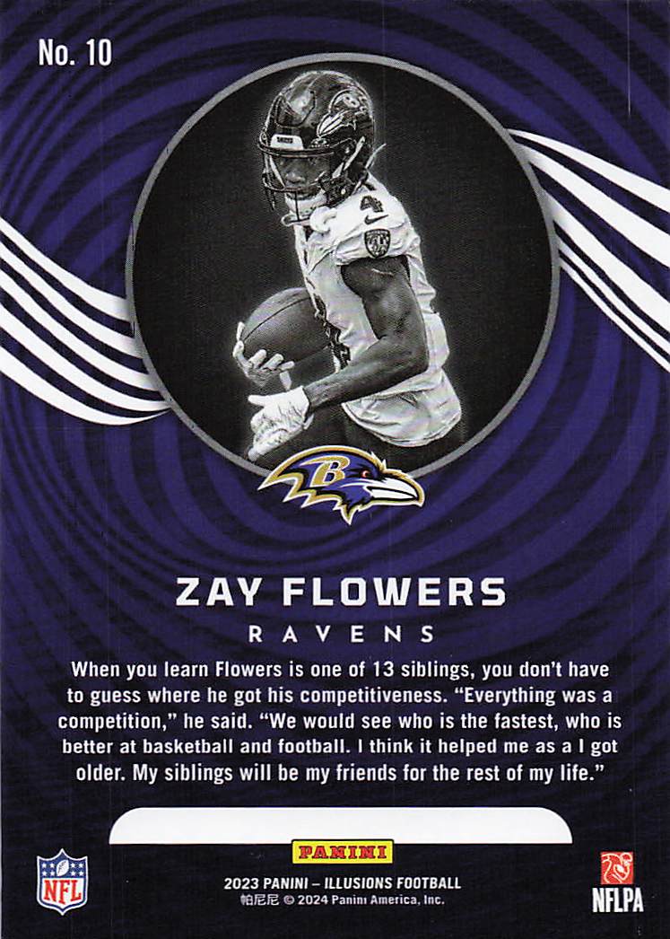 2023 Panini Illusions  Zay Flowers #10 RC
