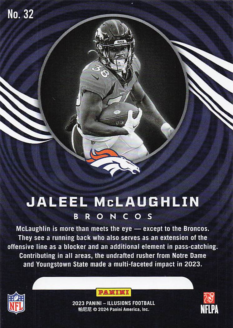 2023 Panini Illusions  Jaleel McLaughlin #32 RC