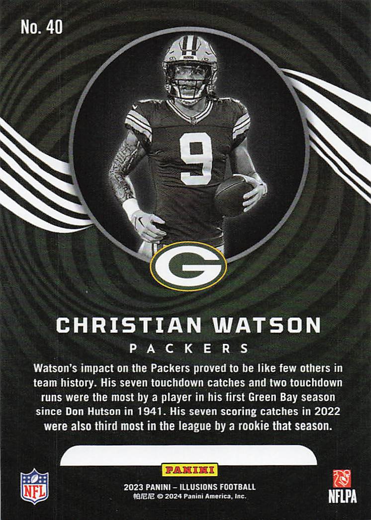 2023 Panini Illusions  Christian Watson #40