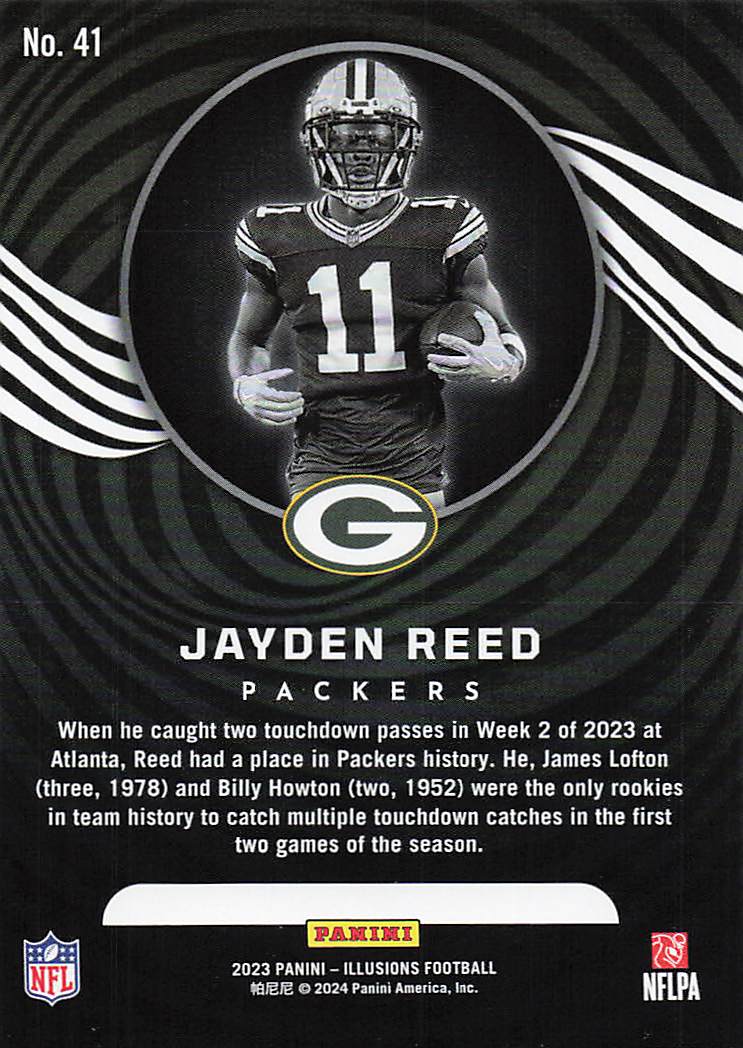 2023 Panini Illusions  Jayden Reed #41 RC