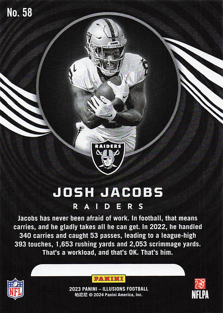 2023 Panini Illusions  Josh Jacobs #58