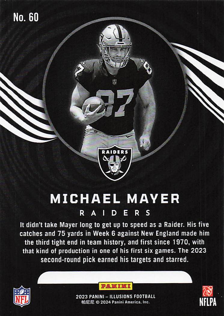 2023 Panini Illusions  Michael Mayer #60 RC
