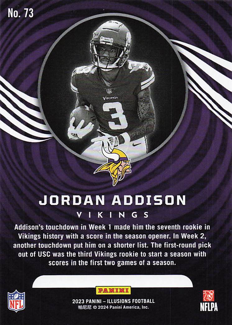 2023 Panini Illusions  Jordan Addison #73 RC