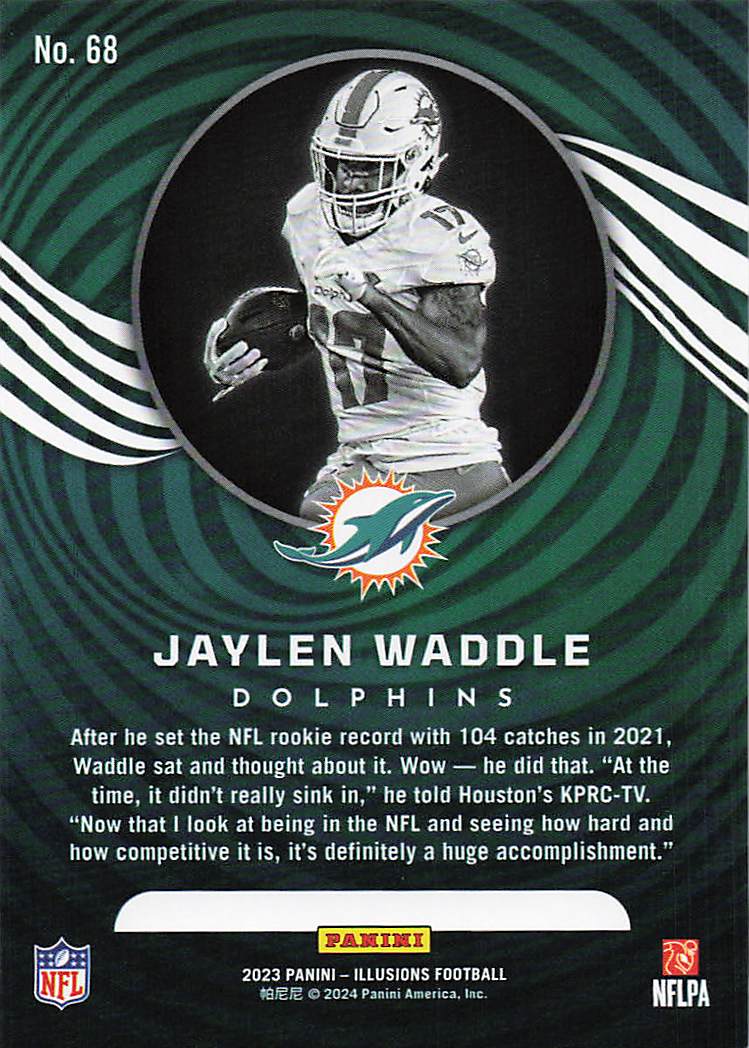 2023 Panini Illusions Orange Jaylen Waddle #68