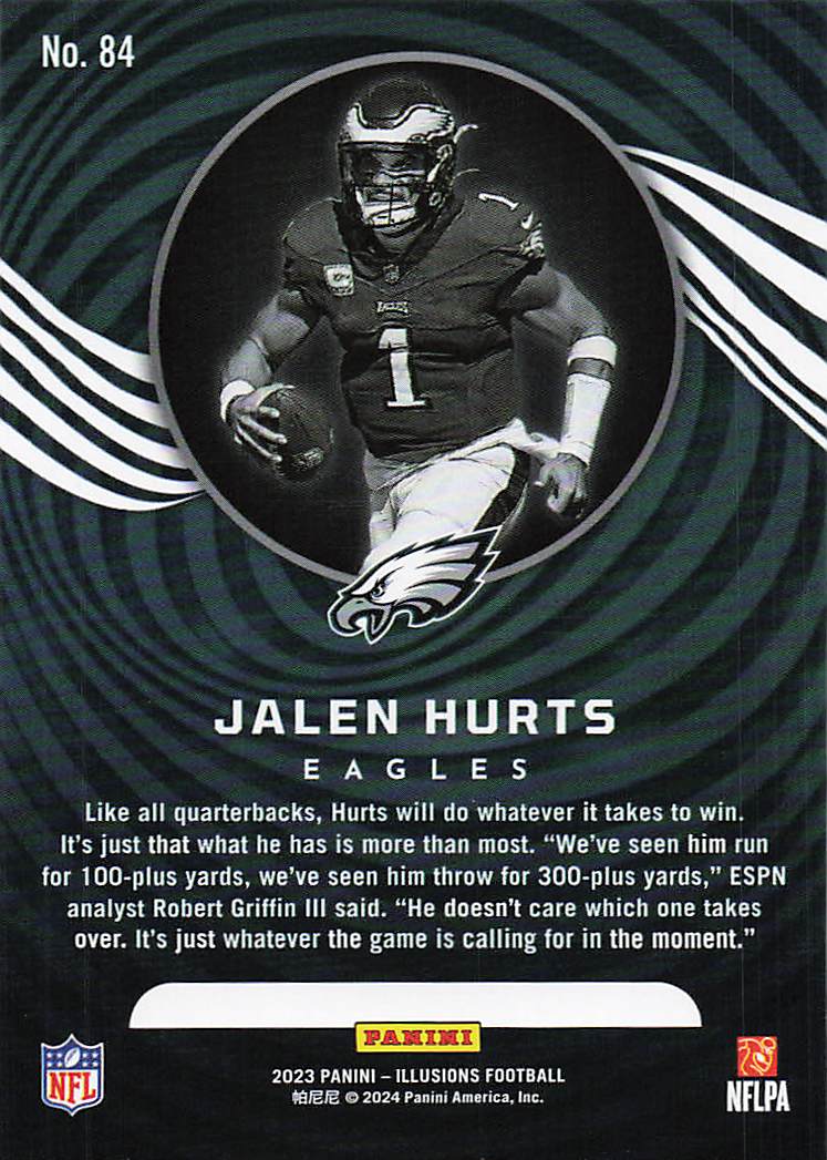 2023 Panini Illusions Orange Jalen Hurts #84