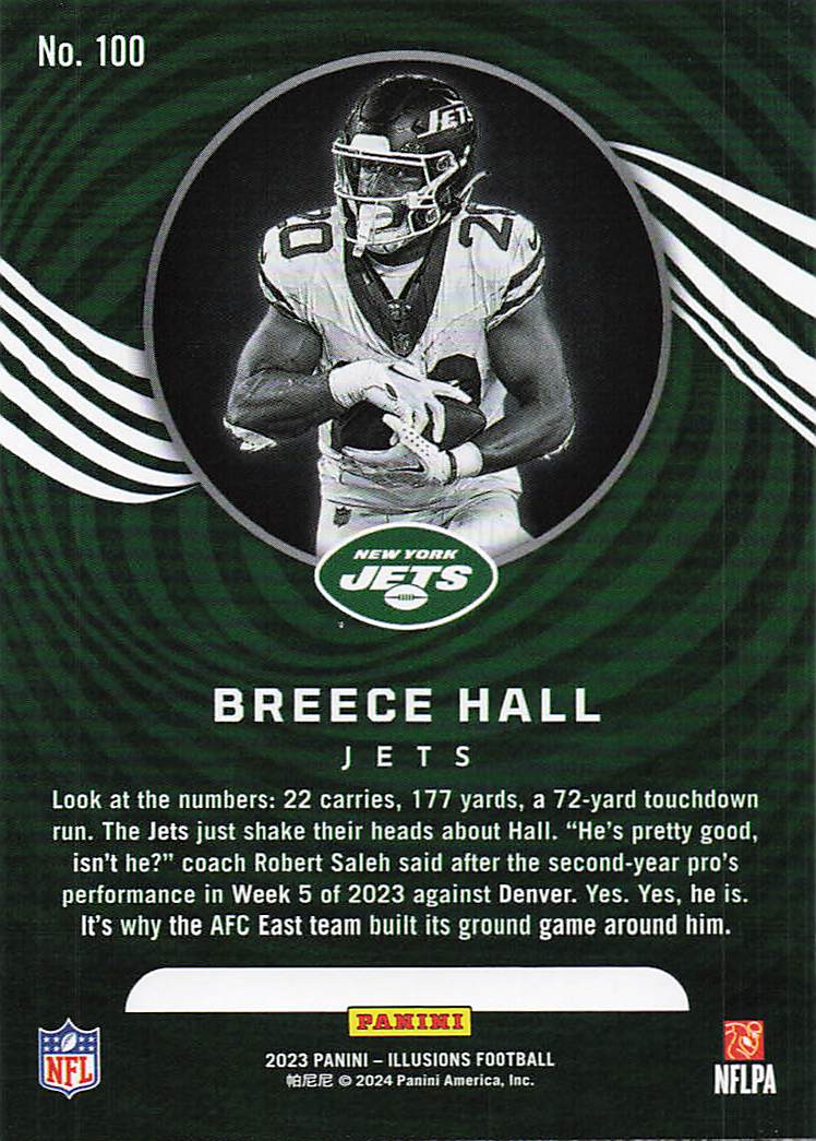 2023 Panini Illusions Orange Breece Hall #100