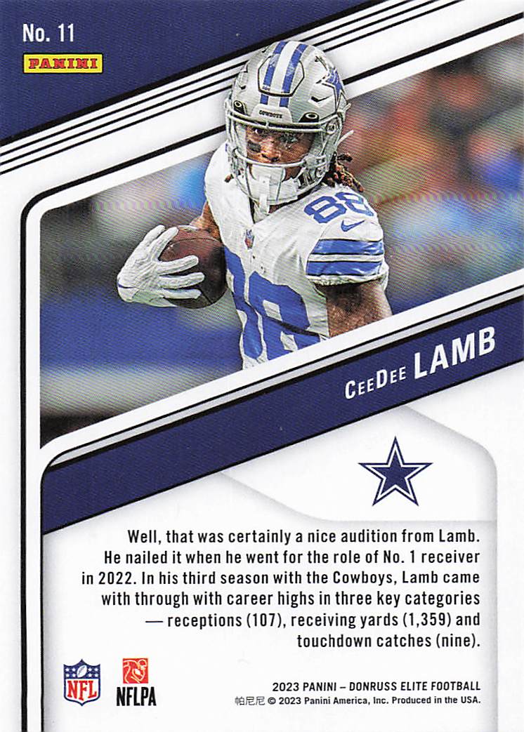 2023 Donruss Elite Football CeeDee Lamb #11