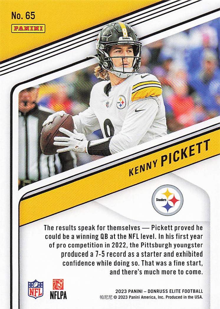 2023 Donruss Elite Football Kenny Pickett #65