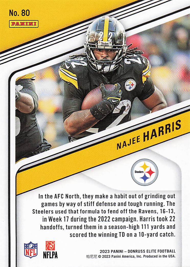 2023 Donruss Elite Football Najee Harris #80