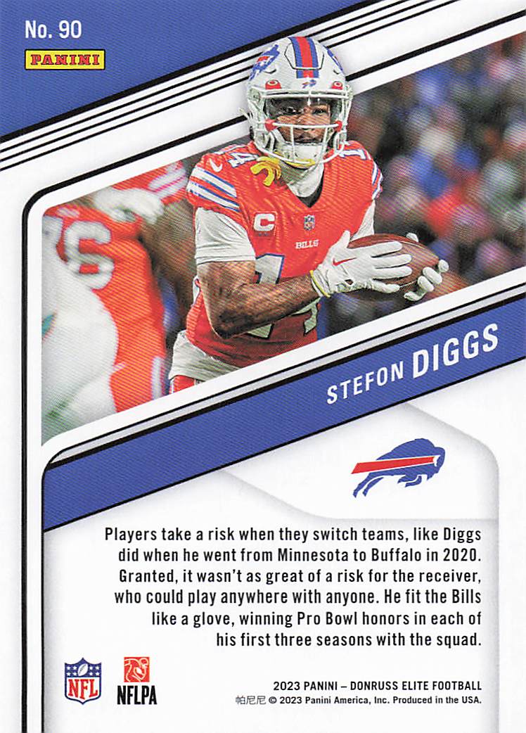 2023 Donruss Elite Football Stefon Diggs #90