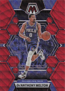 2022-23 Panini Mosaic Basketball Red Wave Mosaic Prizm De'Anthony Melton #117