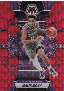2022-23 Panini Mosaic Basketball Red Wave Mosaic Prizm Malik Monk #119
