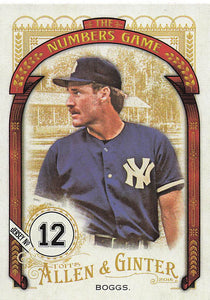 2016 Topps Allen & Ginter Numbers Game Wade Boggs #NG-81