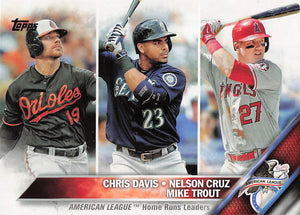 2016 Topps AL League Leaders Chris Davis - Nelson Cruz - Mike Trout #26