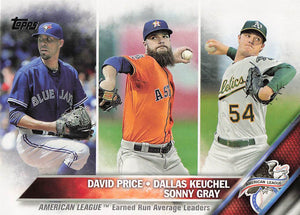 2016 Topps AL League Leaders David Price - Dallas Keuchel - Sonny Gray #185