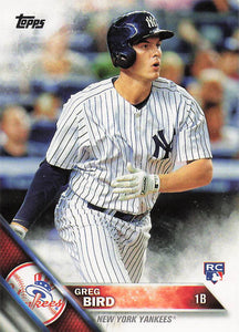 2016 Topps Greg Bird #188 RC