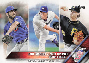 2016 Topps NL League Leaders Jake Arrieta - Zack Greinke - Gerrit Cole #220