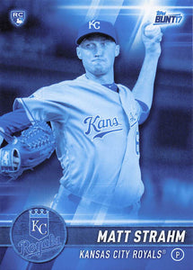 2017 Topps Bunt Blue Matt Strahm #12 RC