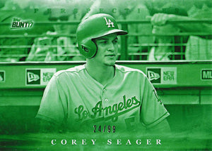 2017 Topps Bunt Perspectives Green 24/99 Corey Seager #P-CS