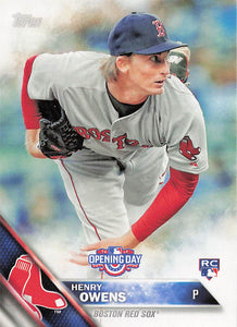 2016 Topps Opening Day Henry Owens #OD-167 RC