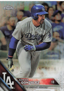 2016 Topps Chrome Refractor Adrian Gonzalez #26