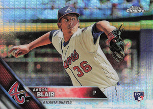 2016 Topps Chrome Prism Refractor Aaron Blair #196 RC