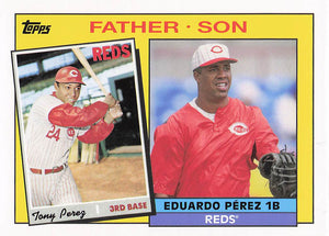 2016 Topps Archives 1985 Father/Son Recreate Eduardo Perez - Tony Perez #FS-PP