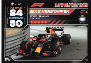 2022 Topps Turbo Attax F1 Max Verstappen #195