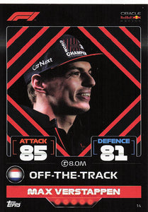2022 Topps Turbo Attax F1 Max Verstappen #14