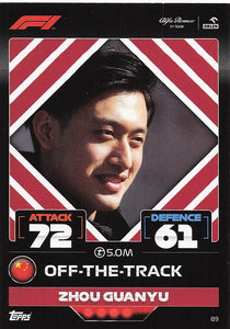2022 Topps Turbo Attax F1 Zhou Guanyu #89