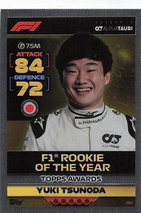 2022 Topps Turbo Attax F1 Yuki Tsunoda #282