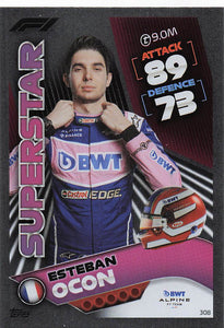 2022 Topps Turbo Attax F1 Esteban Ocon #308