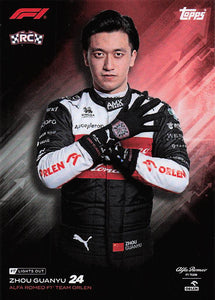 2022-23 Topps F1 Lights Out On Demand Zhou Guanyu RC