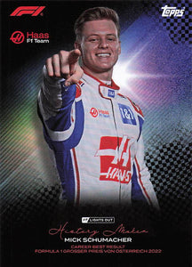 2022-23 Topps F1 Lights Out History Maker Mick Schumacher