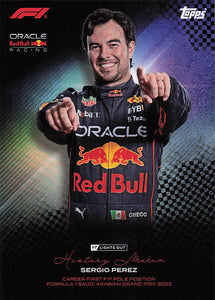 2022-23 Topps F1 Lights Out History Maker Sergio Perez
