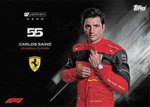 2022-23 Topps F1 Lights Out Nero Carlos Sainz