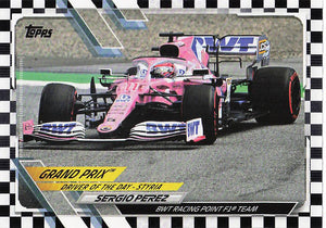 2021 Topps Formula 1 Checker Flag Sergio Perez #169