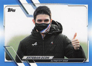 2021 Topps Formula 1 Blue 34/99 Esteban Ocon #45