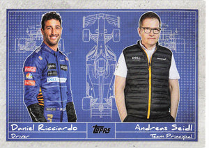 2021 Topps Formula 1 Debrief Daniel Ricciardo - Andreas Seidl #D-5