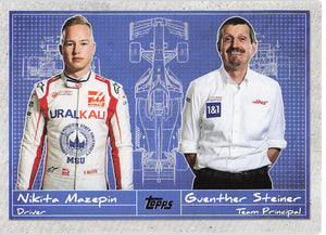 2021 Topps Formula 1 Debrief Nikita Mazepin - Guenther Steiner #D-9