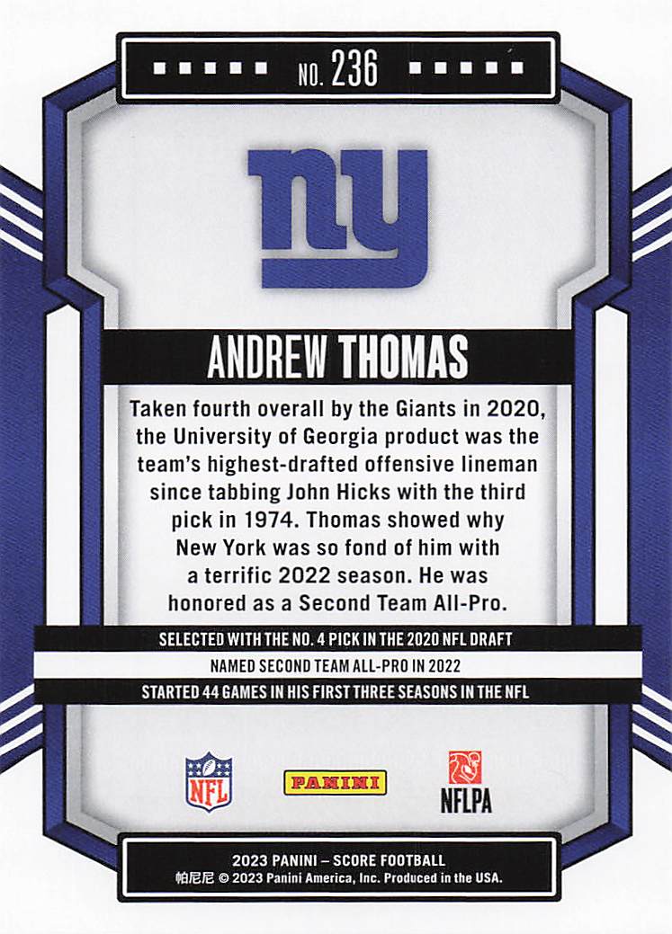 2023 Score Andrew Thomas #236