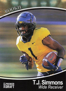 2021 Sage Premier Draft T.J. Simmons #127
