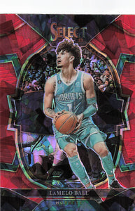 2022-23 Panini Select Basketball Red Cracked Ice Prizm LaMelo Ball #41