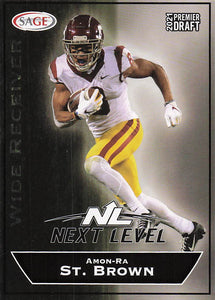 2021 Sage Premier Draft Next Level Amon-Ra St. Brown #154