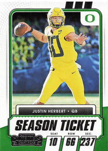 2021 Panini Contenders Draft Picks Justin Herbert #11