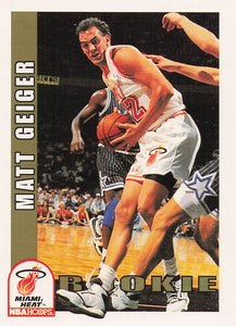 1992-93 NBA Hoops Matt Geiger #412 RC
