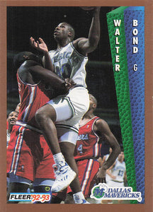 1992-93 Fleer Walter Bond #322 RC