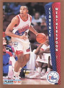 1992-93 Fleer Clarence Weatherspoon #409 RC