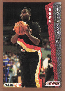 1992-93 Fleer Dave Johnson #417 RC