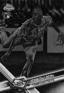 2017 Topps Chrome Negative Refractor Jose De Leon #77 RC